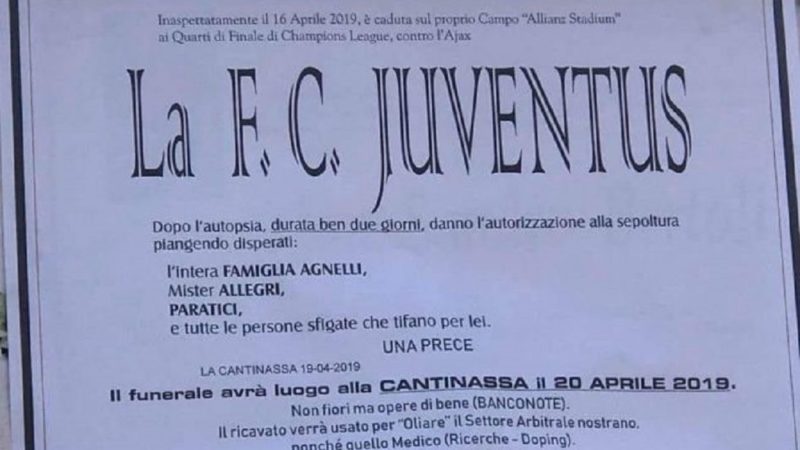 Borgosesia Manifesti Funebri Dedicati Alla Juve Il Sindaco Li Fa Togliere Notizia Oggi Borgosesia