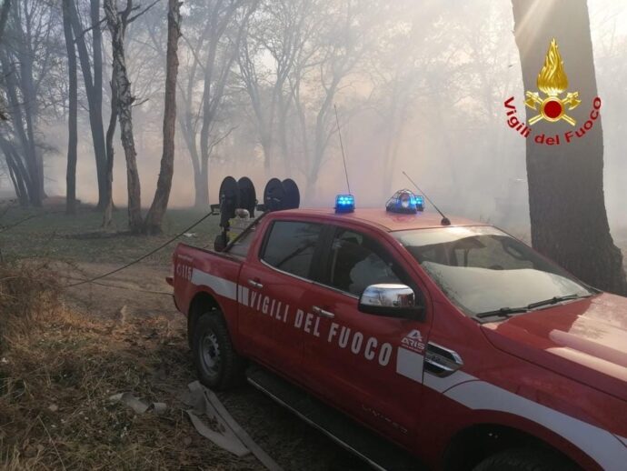 incendio nei boschi