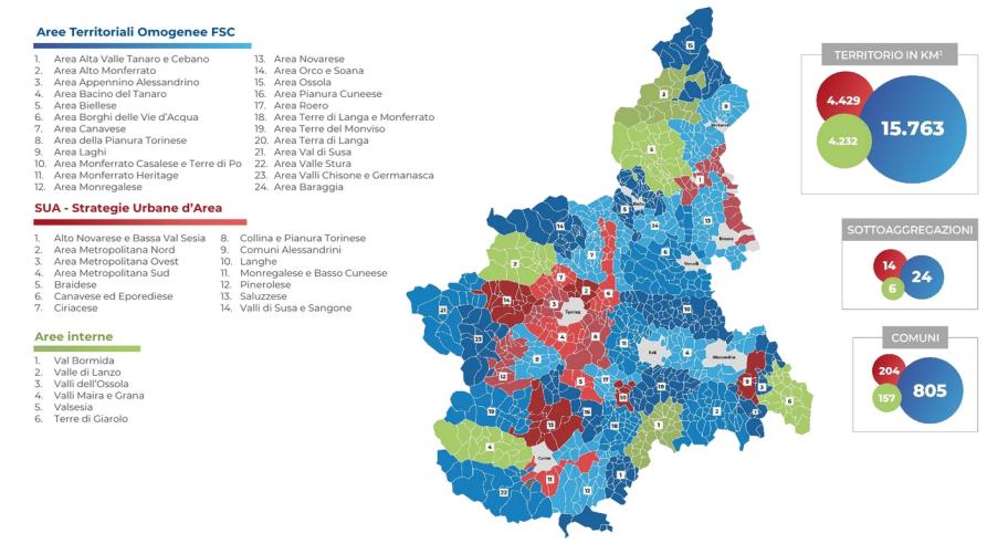 Aree territoriali omogenee in Piemonte