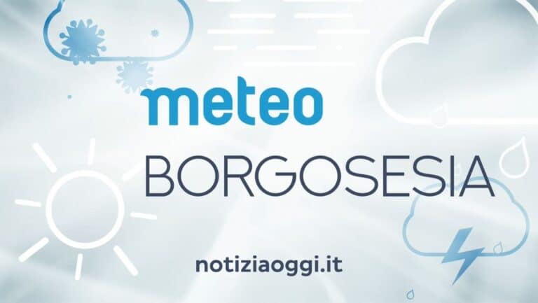 Borgosesia, previsioni meteo del 14 febbraio 2026
