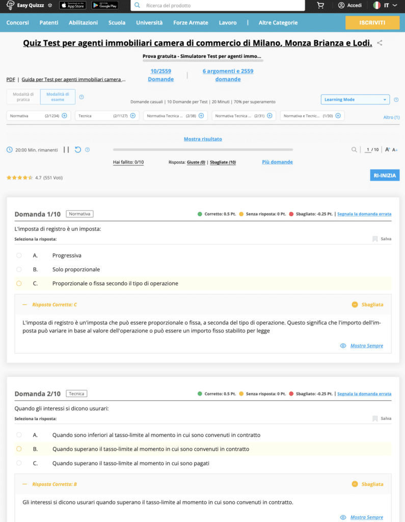 Sreenshot Easy Quizzz