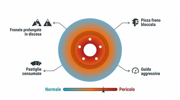 Le quattro cause che portano un disco in zona di pericolo termico
